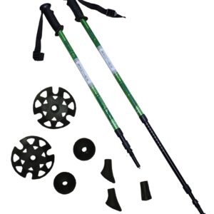 Kije Trekkingowe Regulowane ACRA 65 - 135 cm Zielone