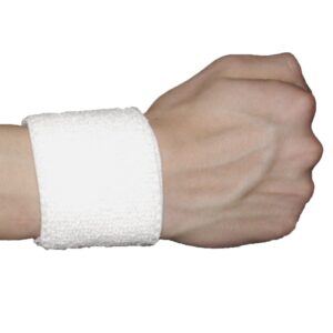 Opaska Sportowa na Nadgarstek SPARTAN Frotka Biała 1 szt. L