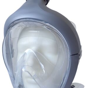 Pełnotwarzowa Maska do Nurkowania z Fajką ACRA - Rozmiar L Szara