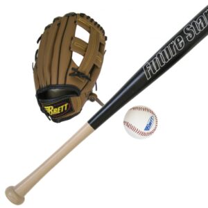 Zestaw Baseballowy BRETT Junior (Kij+Piłka+Rękawica)