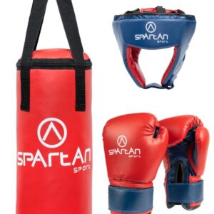 Zestaw do Boksowania dla Dzieci SPARTAN (worek 5 kg, rękawice, kask)